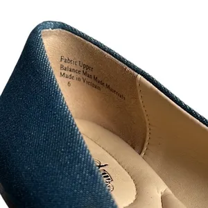 Coach and‎ Four Womens Denim Melitta Glitter Almond Toe Flats Size 6 thumbnail 6