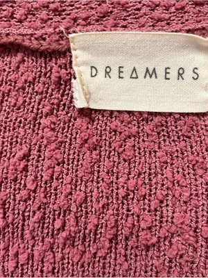 Dreamers Pink Oversized Cardigan S Cozy Slouchy Soft Girl Open Front Sweater thumbnail 5