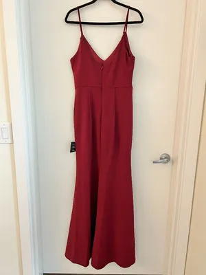 Lulus Infinite Glory Wine Red Maxi Dress Wedding Party Cocktail Size M NWT thumbnail 8