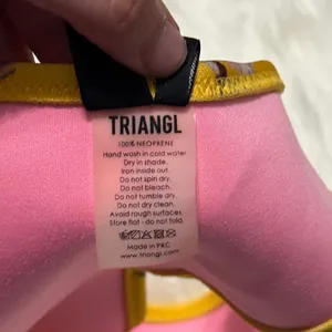 TRIANGL‎ Yellow Floral Cheeky Low Rise Bikini Bottom Y2K Resort Swimsuit Scuba thumbnail 5