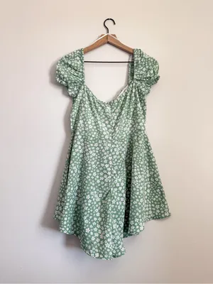 Princess Polly Green and white Floral Romper Size 10 NWT thumbnail 8