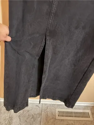 J. Crew Denim Maxi Skirt in Black thumbnail 7