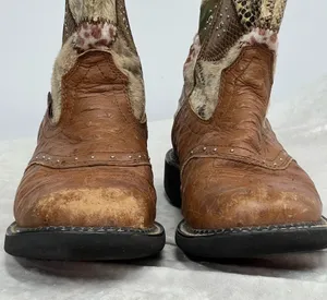 Justin Boots Gypsy leather Boots 7B cowboy cowgirl patchwork thumbnail 2