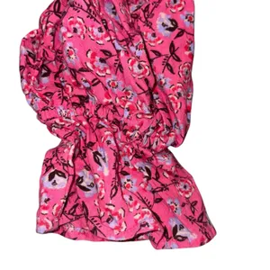 NEW With Tag Free People Pink Floral Cropped James Smock Top Small thumbnail 6