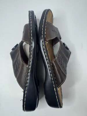 Natural Soul by Naturalizer Cade Brown Leather Sandals Women's Size 9W thumbnail 5