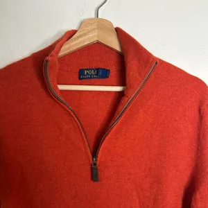Polo Ralph‎ Lauren Wool Pullover Sweater featuring mock neck Merino wool Sz M thumbnail 5