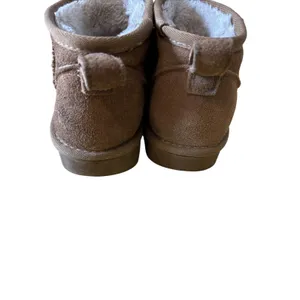 Cushionaire Womens Chestnut Brown Faux Suede Faux Fur Mini Ankle Boots Size 6.5M thumbnail 4
