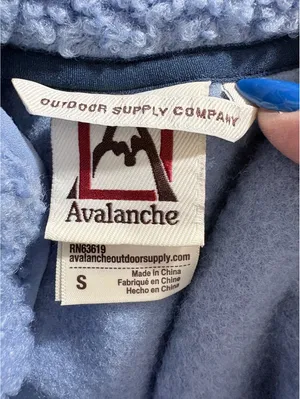 Avalanche Fleece Jacket Size S Blue Snap Front Sherpa Soft Outdoor thumbnail 5