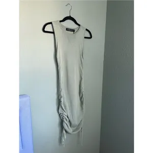 New Lioness Military Minds Ribbed Ruched Mini Dress Size S/4 Sage Green thumbnail 3