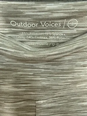 Outdoor Voices Flow 7" Bike Shorts Heathered Oatmeal Size S Small thumbnail 7