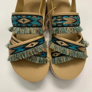 TEVA Flatform Ceres Embroidery-fringe Platform Sandals Size 8 thumbnail 3