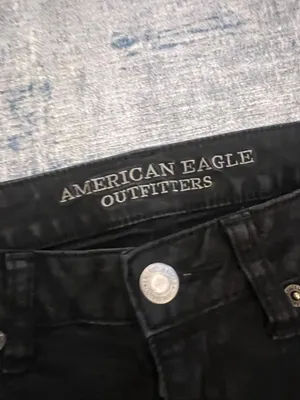American Eagle Outfitters Black Super Stretch Skinny Jeans Size 4 SHORT thumbnail 3