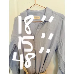 Calypso St. Barth Shirtdress Womens S Blue Linen Blend Macrame Belt‎ Midi Dress thumbnail 7