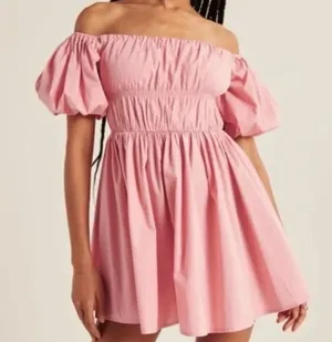 Abercrombie Pale Pink Puff Sleeve Mini Dress thumbnail 1