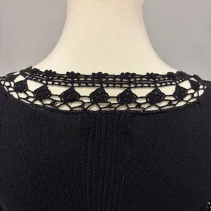 Whimsigoth goth black lace sleeve top mesh Sleeves, see through, size medium thumbnail 8
