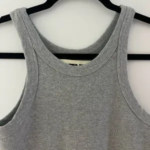 MOTHER Gray Ribbed Midi Dress thumbnail 2
