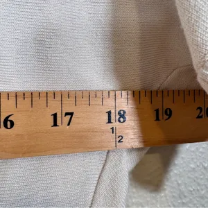 Ann Taylor Cream Cropped Cardigan Sweater Womens S Shrug Y2K Style Open Front thumbnail 3