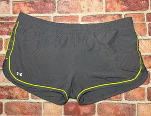 Pre-Owned Under Armour Gray Heatgear Semi-Fitted Running Swim Shorts Size L Gym thumbnail 1