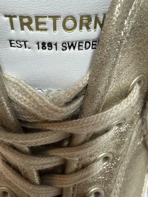Tretorn Metallic Gold Platform Lace-Up Sneakers - Women's 8 thumbnail 8