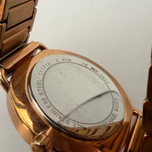 Michael Kors Portia Rose Gold-Tone Pavé Heart Watch Working New Battery thumbnail 5