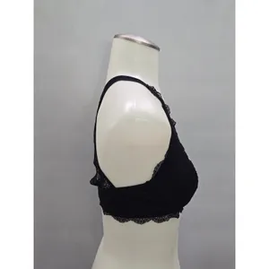 Felina Black Whimsy Romantic Boudoir Bridal Cottage Lingerie Lace Bralette Small thumbnail 4