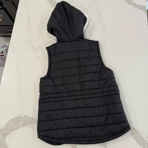 JACK by BB DAKOTA Quilted Full Zip Puffer Vest Faux Fur Hood Women’s Small Black thumbnail 7