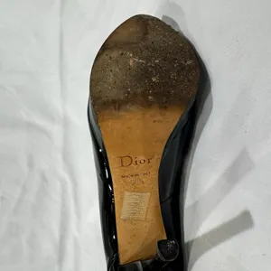 Christian Dior Black Patent Platform Bow Pump Y2K SINGLE SHOE thumbnail 7