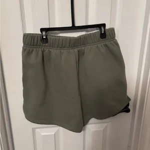 Olive Green Women's Sweat Shorts size small thumbnail 3