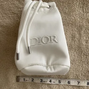 Dior White Cosmetic Bag with Drawstring thumbnail 5