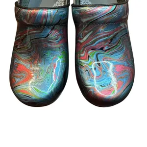 Dansko XP 2.0 Shoes Womens 6.5 Multicolor Patent Clogs Comfort Slip On Tie Dye thumbnail 2