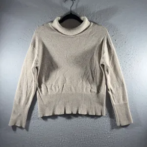 3284 | Cyrus Ribbed Turtleneck Sweater Oatmeal Beige Knit Women S thumbnail 1