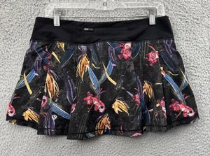 Lululemon Pace Rival‎ Mid Rise Skirt Skort Veiled Floral Athletic Tennis Women 8 thumbnail 1