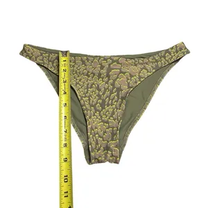 Lululemon Animal Abstract Print Bikini Bottom Olive Neon Swimwear Women’s Large thumbnail 5