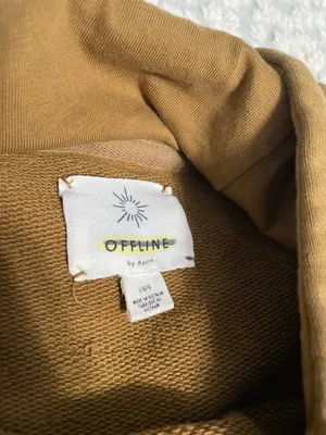 Brown Aerie Offline Hoodie Oversized thumbnail 5