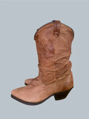Dingo Vintage Women's Brown Leather Slouch Boot Size 6.5 #267025 thumbnail 2