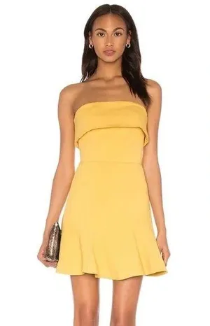 C/MEO Collective Mustard Strapless Mini Dress thumbnail 2