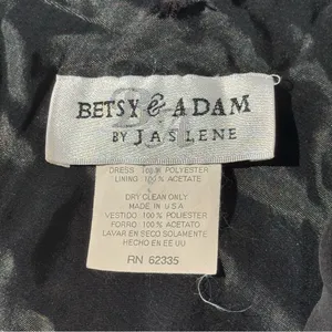 Betsy & Adam by Jas Lene Black Maxi dress Evening Gown Size 6 Petite thumbnail 4