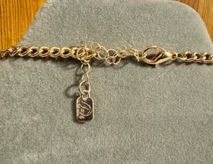 You & I Teardrop Chandelier Gold Tone Necklace thumbnail 4