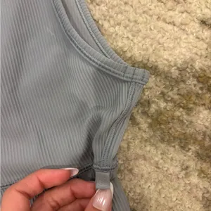 Lululemon Gray Ribbed Tank Top thumbnail 2