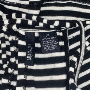 5/$30 🎈 Ultra‎ flirt XL black and white striped dress thumbnail 4