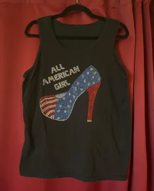 Patriotic Tank Top Black Size L thumbnail 1