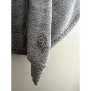 Free People FP Movement Final Call Logo Embroidered Hoodie Heather Grey Small thumbnail 7