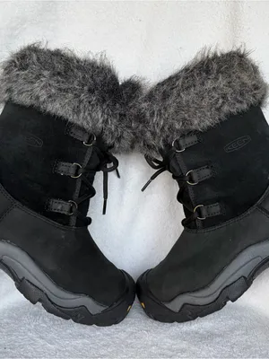 KEEN Helena Women's Waterproof Insulated Leather Boots Faux Fur Lace Up Size 7 thumbnail 5