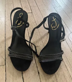 Sam Edelman Black Strappy Evening Sandals with Beaded Detail thumbnail 1