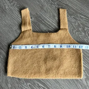 Everlane Crop Top Womens Extra Small Wool Blend Cozy Stretch Camel Brown thumbnail 9