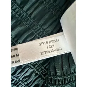 MADEWELL Womens large Lucie Bubble Sleeve Smocked Top Dark Green bohemian y2k thumbnail 9