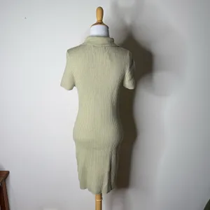 Abercrombie Olive Green Ribbed Knit Mini Dress thumbnail 6