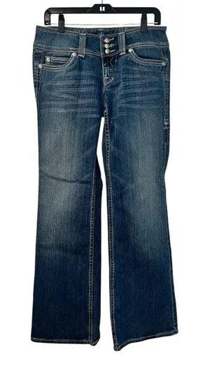 Sang Real by Miss Me Stylish Blue Boot Cut Jeans for Women size 30 EUC thumbnail 1
