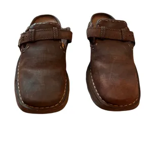 Timberland Brown Leather Mules Clogs Smart Comfort System Buckle 34313 Womens 6M thumbnail 2