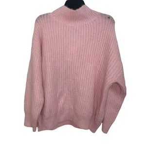 FRNCH Mock Neck LIGHT PINK‎ ribbed Sweater size S/M NWT $94 thumbnail 2